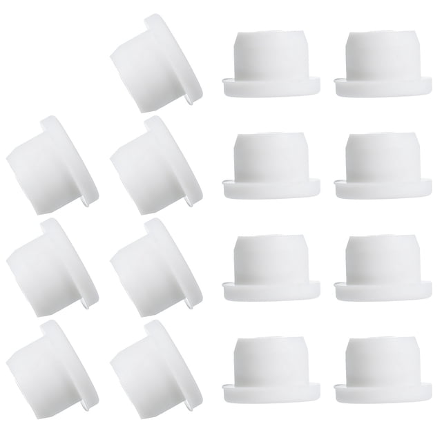 Uxcell 15 Pcs Tapón de Silicona en Forma de T, Diámetro 15.5 mm/0.61 Pulgadas, Tapón de Silicona Impermeable Reutilizable, Tapón Redondo de Sellado para Equipos de Tuberías, Blanco