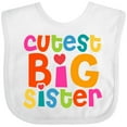 thumbnail image 3 of Inktastic Cutest Big Sister Girls Baby Bib, 3 of 4