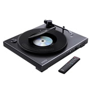 Mixx Analog Plus 2-in-1 Vinyl Record/CD Player with 2-Speed Belt-Drive Fully Automatic Turntable, Bluetooth/Aux Out, Track Display, Remote , Black