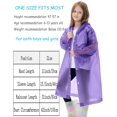thumbnail image 3 of 2 Pack Waterproof Raincoats for Kids Reusable,EVA Rain Ponchos Emergency Rain Jacket for Children, 3 of 5