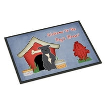 Carolines Treasures Dog House Collection Staffordshire Bull Terrier Blue Door Mat Indoor Rug or Outdoor Welcome Mat
