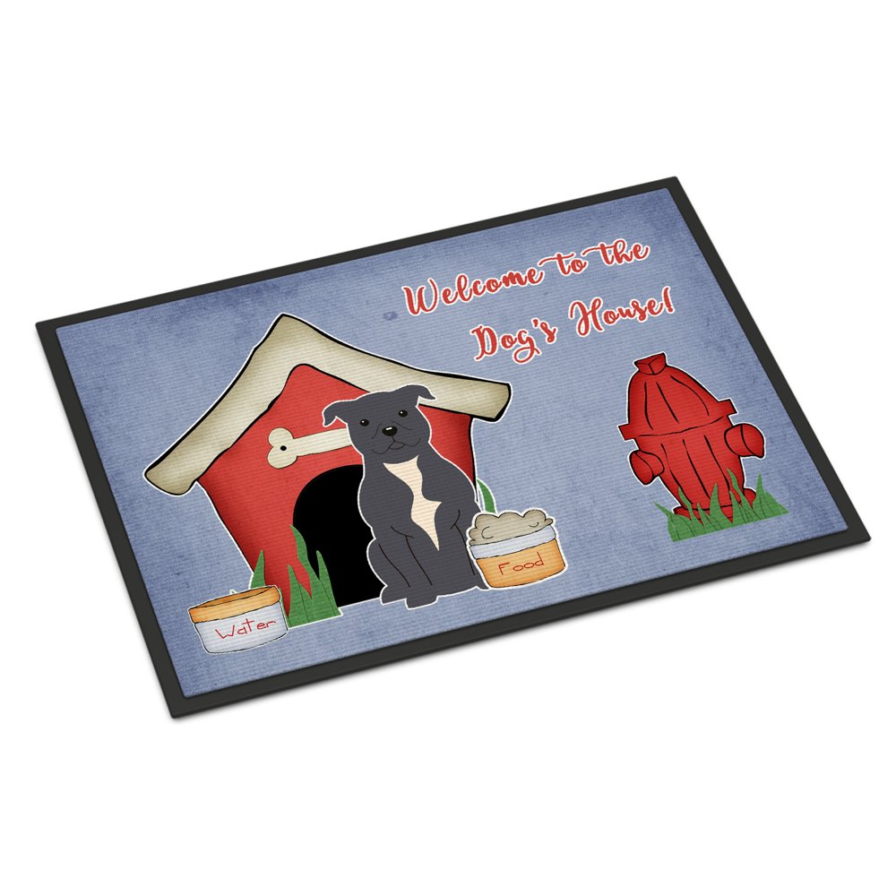 Dog House Collection Staffordshire Bull Terrier Blue Door Mat Walmart