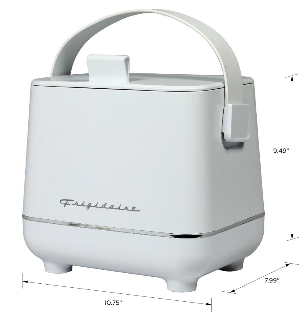 Frigidaire Portable 6-Can Insulated Mini Fridge Cooler, White, 0.14 cu. ft