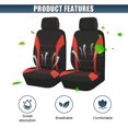 thumbnail image 3 of 2 Pcs Car Front Seat Covers, Comfortable Breathable Automotive Seat Covers with Removable Headrest Cover, Sporty Car Seat Protector Cushion for Cars, Trucks, SUVs, 3 of 11