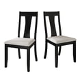 thumbnail image 4 of Castle Place Minimalist Wooden Dining Chair, Set of 2, Black, 4 of 8