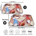thumbnail image 7 of Lsque Gnomes Books Tea Cups Car Windshield Sun Shade | Accordion Folding Style Auto Shade for Car Truck SUV Van | Blocks UV Rays Sun Visor Protector | Medium, 7 of 7