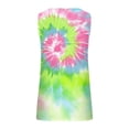 thumbnail image 5 of Nrmvnmi Plus Size Tank Tops for Women V Neck Sleeveless Tie Dye Shirt Casual Summer Solid Color Oversized Tanks Mothers Day Gifts, 5 of 5