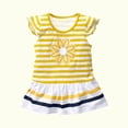 thumbnail image 3 of Fancifize Girls' Summer Shirts Striped Ruffle Sleeve T Shirts Cute Floral Printed Tunic Tee Crew Neck Trendy Casual Clothes for Kids, 3 of 5