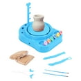 thumbnail image 2 of Máquina de cerámica para niños, torno eléctrico, minimáquina de cerámica hecha a mano azul, 2 of 9