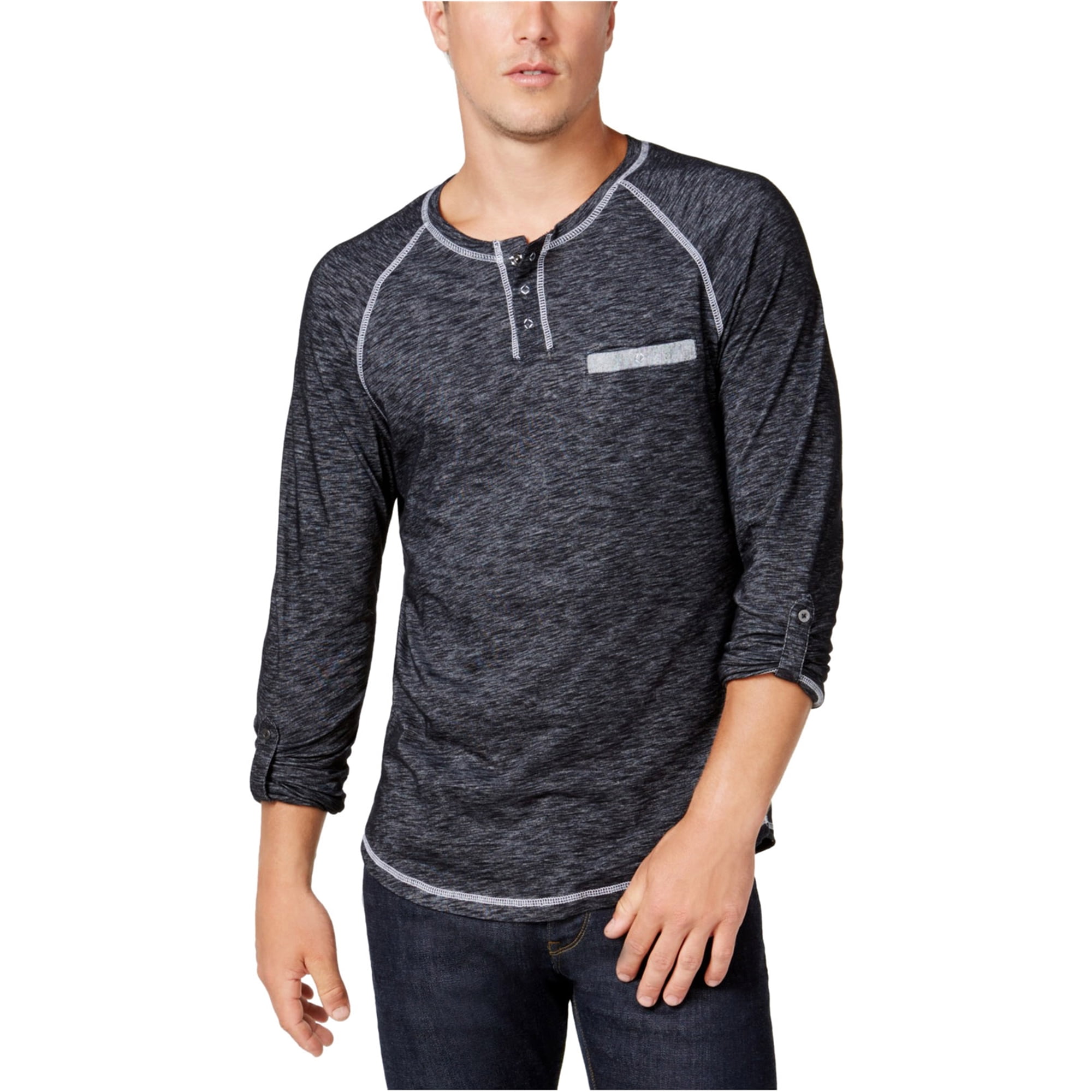 Download I-N-C - I-N-C Mens Raglan-Sleeve Henley Shirt - Walmart ...