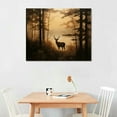 thumbnail image 2 of COMIO Yellow Animal Deer Pictures Ready to Hang Wall Art Wildlife Canvas Print Painting Home Living Room Decor Fashion Framed Artwork, 2 of 4