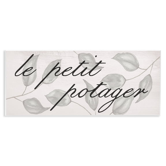 Stupell Industries French Vegetable Garden Quotes and Sayings Painting Unframed Art Print Wall Art, 17 x 7