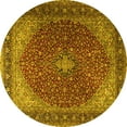 thumbnail image 1 of Ahgly Company Indoor Round Persian Yellow Traditional Area Rugs, 8' Round, 1 of 4