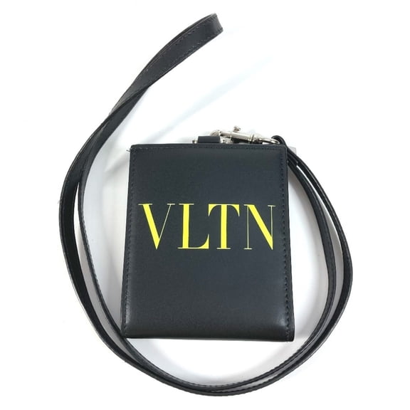 Pre-Owned VALENTINO VLTN logo neck wallet, coin purse, strap included, bi-fold... (Good)