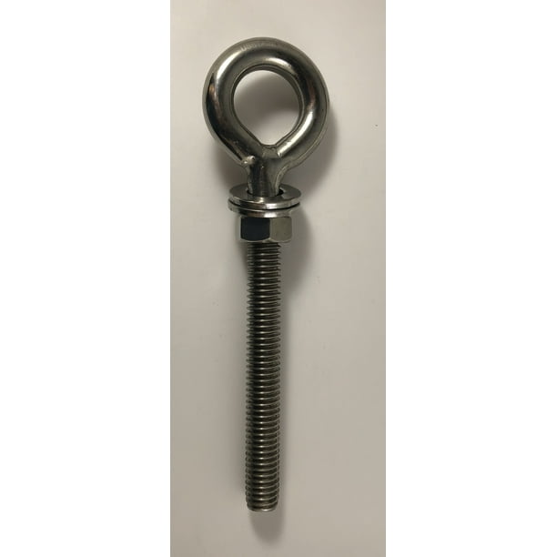 Stainless Steel 316 Eye Bolt Welded 1/2" x 120mm (1/2" x 4 3/4") Marine