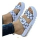thumbnail image 1 of EU38 = MX4.5 = MX24 = Foot length 24cmBlancoSandalias Con Plataforma Y Lazo Con Estampado De Palabras esquí esquí Gafas de esquí, 1 of 3