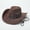 Coffee, variant on HOARBOEG Beige Western Cowboy Hat for Men and Women, Wide Brim Felt Cowgirl Hat with Adjustable Chin Strap, Classic Cattleman Style Sun Hat for Outdoor, Ranch, Rodeo and Music Festival
