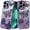 Purple, variant on For iPhone 13 Pro Butterfly Freedom Shimmer Glitter Thick TPU Case Cover - Purple