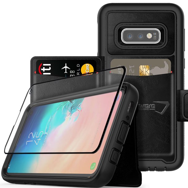 Covrware Samsung galaxy S10e case LEATHER WALLET FLIP CASE COVER