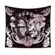 thumbnail image 3 of Tapiz de pared de calavera, tapiz de pared para amantes, tapiz de Tarot negro, tapiz de Calavera, decoración de tela, dormitorio, sala de estar, 130*150cm LingWen 9024719131115, 3 of 3