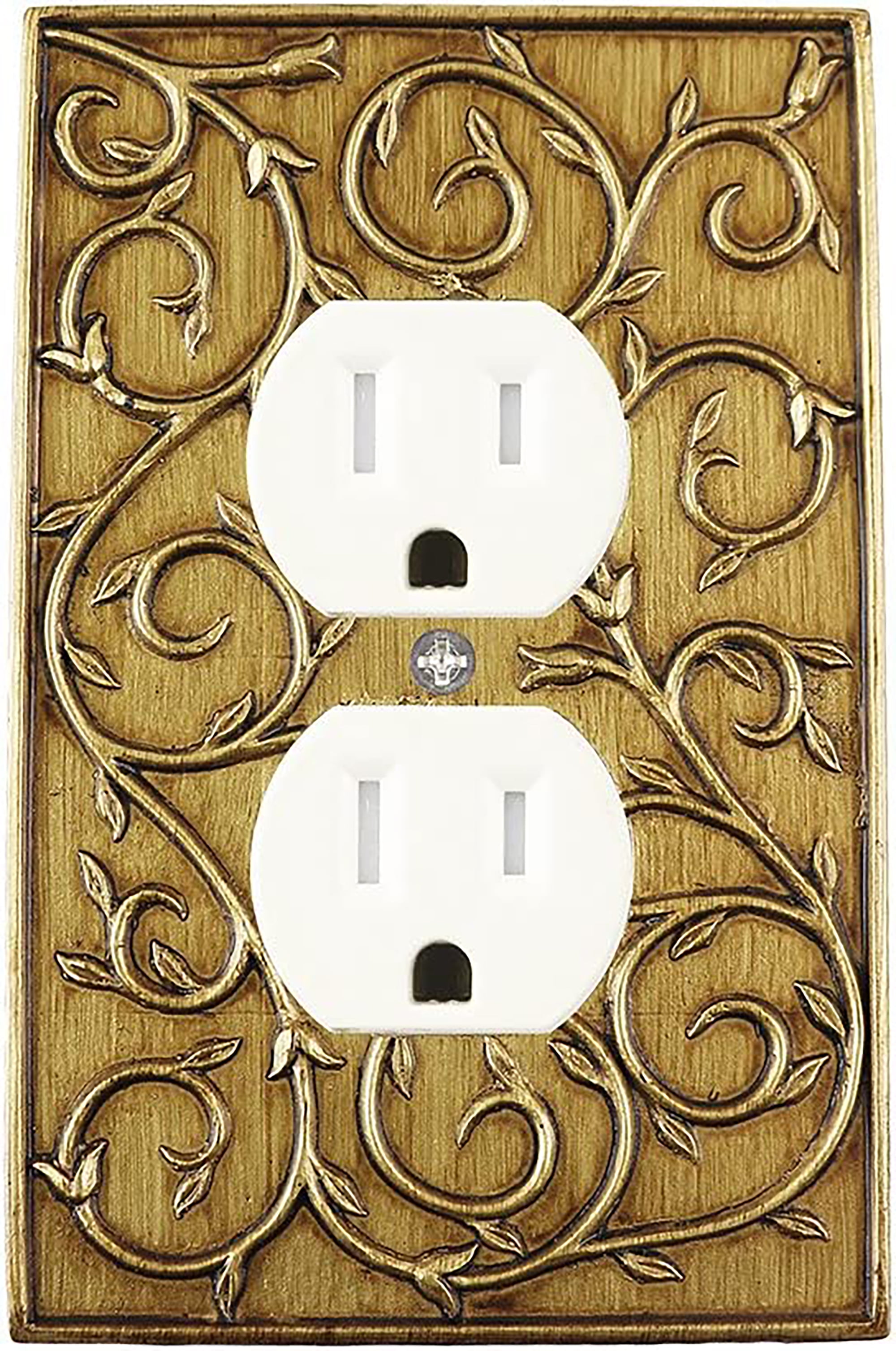 Meriville French Scroll Electrical Outlet Wall Plate Cover, Hand