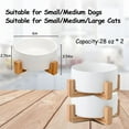thumbnail image 3 of Petygooing Juego De Cuencos De Cerámica Para Perros Y Gatos Con Soporte, Plato De Agua Y Comida Para Perros, Cuencos Medianos Para Mascotas, Juego Antideslizante De 2 Cuencos Para Gatos, Cuenco Blanco, 3 of 5