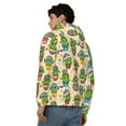 thumbnail image 4 of Wukai Cute Cartoon Cactus Print Men's Zip-Up Hoodie,Fleece Full-Zip Hoodie for Men, Hooded Sweatshirt-Small, 4 of 5