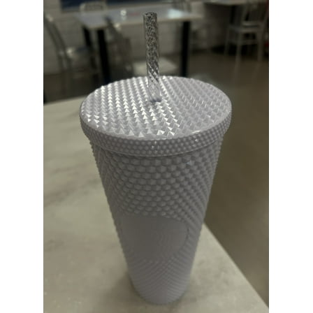 Starbucks White Bling Cold Cup 24OZ Studded Siren Core Holiday FW24