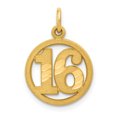 thumbnail image 1 of 14K Yellow Gold #16 in A Circle Pendant, 1 of 2