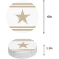 thumbnail image 1 of FMSHPON Geometric Star Brown Set of 6 Round Coaster for Drinks, Absorbent Ceramic Stone Coasters Cup Mat with Cork Base for Home Kitchen Room Coffee Table Bar Decor, 1 of 6