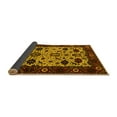 thumbnail image 2 of Ahgly Company Indoor Round Oriental Yellow Traditional Area Rugs, 7' Round, 2 of 4