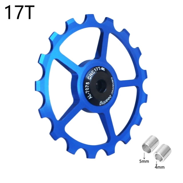11-17T Wheel Ceramic Bearing Pulley Road Bike Rear Derailleur Blue17T