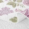 thumbnail image 5 of Erosebridal Chic Floral Bed Spread Queen, Vintage Flower Queen Coverlet Set, Pink Reversible, Lilac Damask Rose, 3-Piece (1 Quilt and 2 Pillowcases), 5 of 7