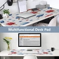 thumbnail image 6 of Leather Keyboard and Mouse Desk Mat Office Desk Accessories Protective Office Desk Decor Desk Pad Mat for Gaming, Work from Home, Office Red and Blue Popsicle 23.6" x 47.2", 6 of 9