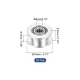 thumbnail image 2 of 10 Pcs 2GT Idler Pulley Toothless 4mm Bore for 6mm Width Belt Silver, 2 of 6