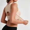 thumbnail image 6 of Xdegoge Posture Corrector Bra for Women Front Closure No Underwire Push Up Khaki Support Bras Seamless Soft Comfy Sports Full Coverage Bralettes L, 6 of 7