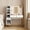 White, variant on TROPOW Vanity Desk with Lighted Mirror and Jewelry Storage, White and Gold Makeup Table with LED Cabinet, Vanity Table with Drawers, Shelves, and Charging Station for Bedroom, White