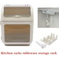 thumbnail image 4 of Miumaeov2 Tier Multi-Functional Dish  Cutting Board, Cup Drying Rack and Removable Drain Plate Countertop Dish Rack with Pot Lid, Removable Drip Tray with 3-in-1 Hooks,12.99*10.63*16.14 in, 4 of 9