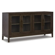 تصميم التوقيع بواسطة Ashley Burkhaus Modern Wood Dining Server باللون البني الداكن