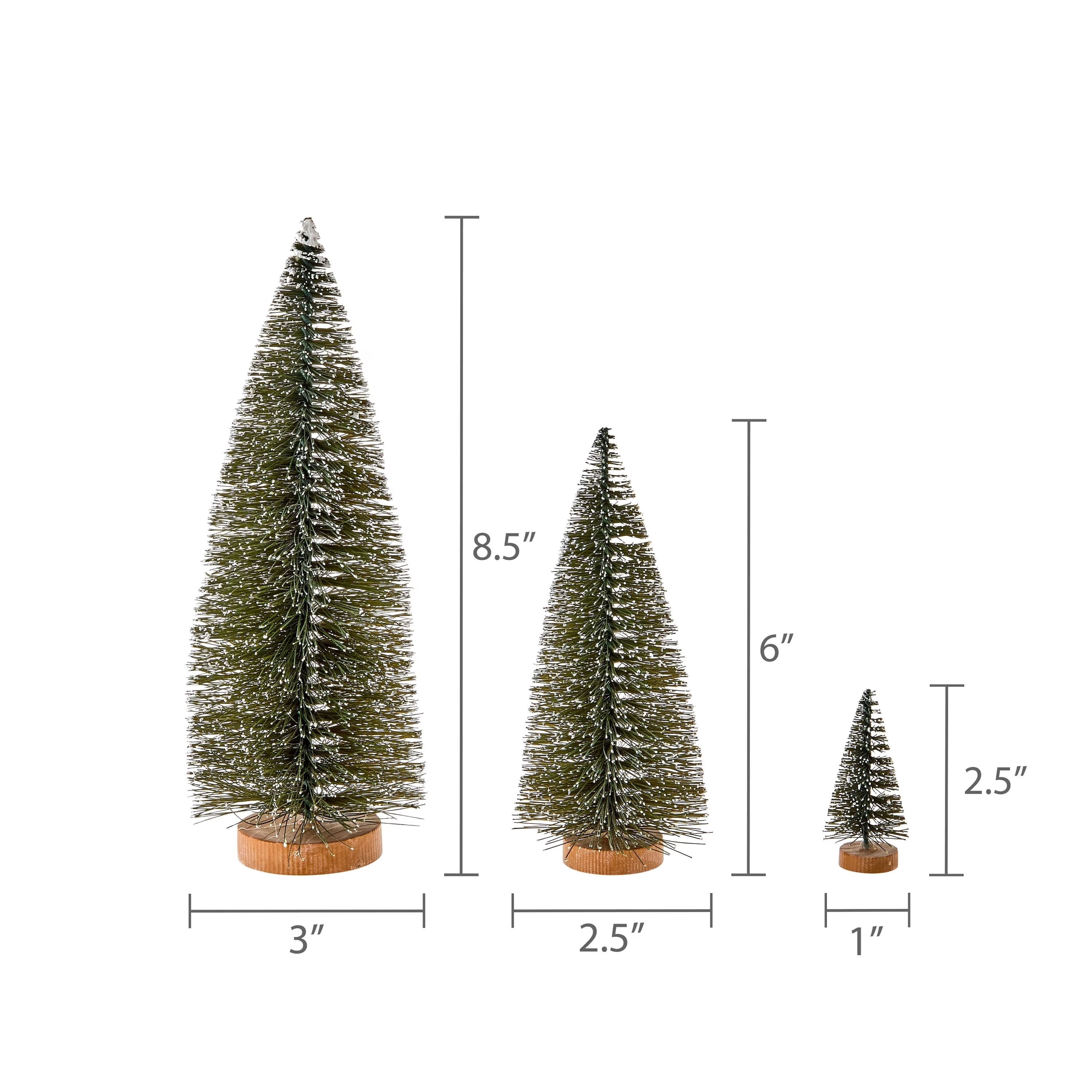 16-Piece Christmas Village Snow-Flocked Tree Set, Green, by Holiday Time