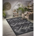 thumbnail image 2 of LaDole Rugs Geometric Modern Contemporary Area Rug - Durable Premium Carpet for Living Room, Bedroom, and Office - Grey, 8x10 (7'10"x10'5", 240cm x 320cm), 2 of 5