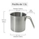 thumbnail image 3 of Pocillo de Acero Inoxidable de 1.5 ltr Pulido Espejo Moven, 3 of 7