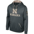 thumbnail image 2 of Men's Colosseum Charcoal Nebraska Huskers OHT Military Appreciation Pullover Hoodie, 2 of 4