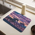 thumbnail image 5 of Dish Drying Mat Absorbent Dish Drainer Kitchen Counter 23.6x19.7inch Dish Drying Pad for Countertops Sinks Draining Racks Wild Horses Running, 5 of 9