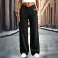thumbnail image 2 of AherBiu Yoga Pants for Women Crossover Waisted Straight Wide Leg Baggy Loose Fitted Athletic Workout Pants with Pockets, 2 of 6