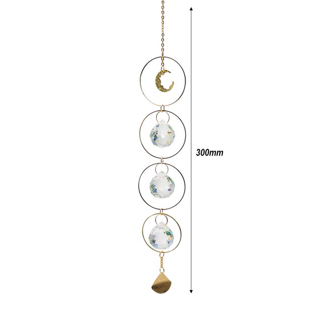 Moon Sun Ball Crystal Hanging Metal Pendant Rainbow Maker Home Garden Decor (24) Likrtyny Libre de BPA