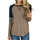 thumbnail image 1 of Txlixc Camiseta de crepe casual femenina, pullover de cuello redondo de manga larga a rayas de otoño e invierno Txlixc moda, 1 of 7