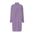 thumbnail image 3 of Robe Décontractée à Manches Longues Col Roulé avec Poche - Polyester Spandex, Ourlet Fendu pour Automne/hiver, 3 of 4