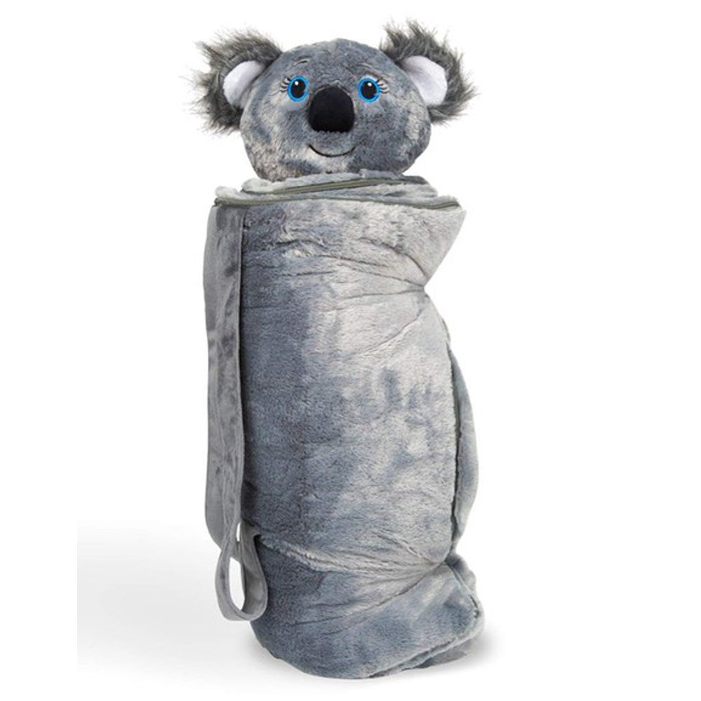 BuddyBagz Koala Sleeping Bag for Kids with Stuffed Animal and Pillow