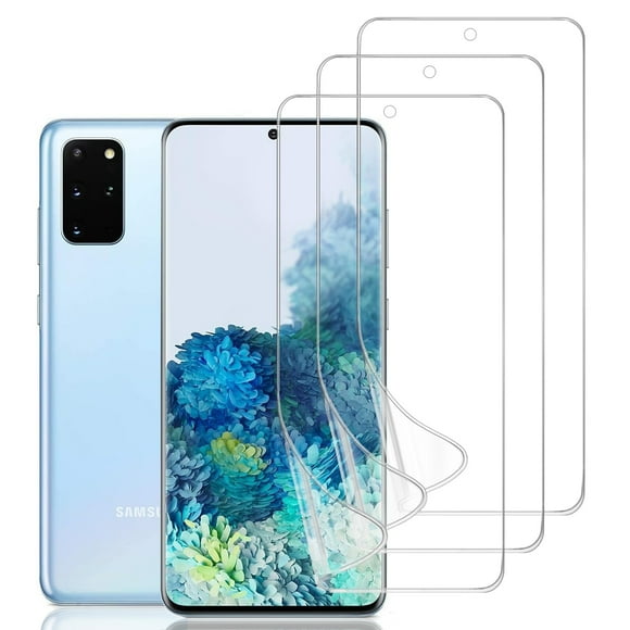 ZYQEEE [3 Pack] Clear Screen Protector for Samsung Galaxy S20 Plus 6.7", HD Hydrogel Film Soft TPU Protective Film,[Support Fingerprint] [Curved Coverage]